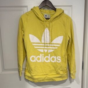 Adidas Lemon Hoodie with White Logo + pockets!